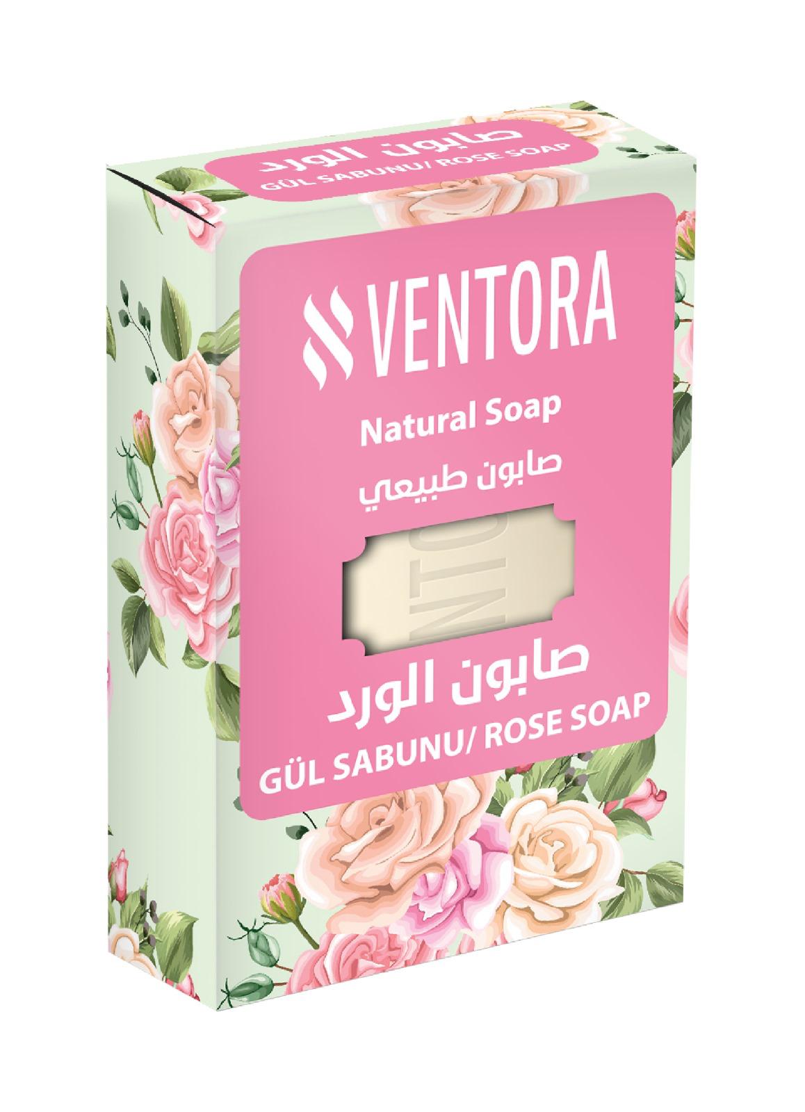 VENTORA Rose-Sesame-Chamomile Soap - Triple Botanical Calming Bar