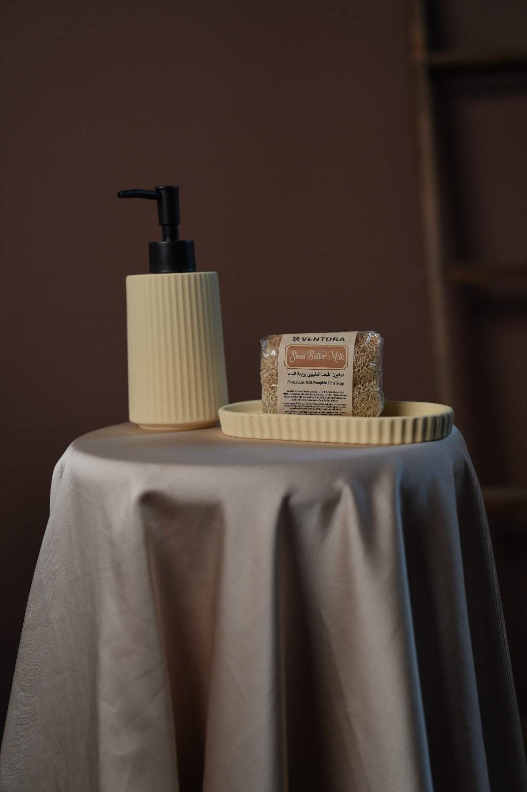 VENTORA Shea Butter Milk & Pumpkin Fiber Soap - Ultra-Nourishing & Exfoliating Bar