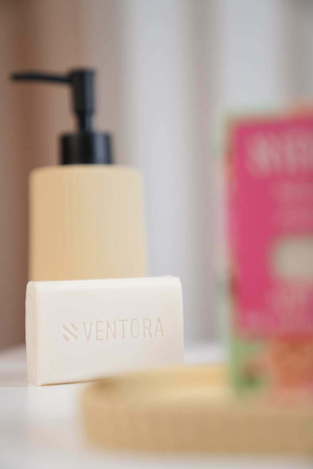 VENTORA Rose-Sesame-Chamomile Soap - Triple Botanical Calming Bar