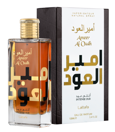 Ameer Al Oud Intense Oud Perfume - box and bottle